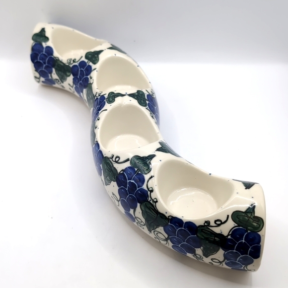 Andy Unikat Polish Pottery Advent Candle Centerpiece - Hand Made Hand Painted - Picture 2 of 15